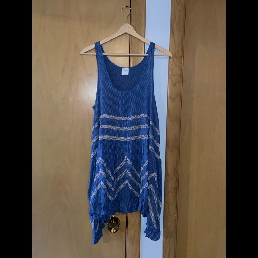 BNWT Free People Voile and Lace Trapeze Slip Size S